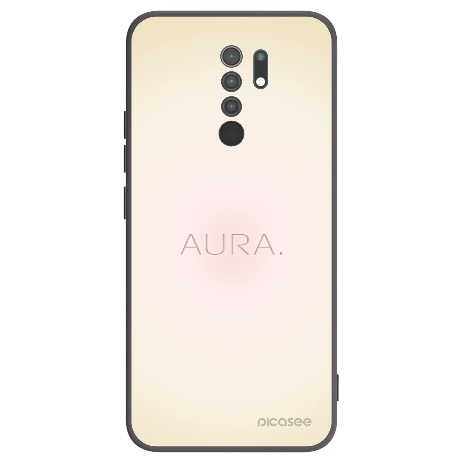 Picasee Xiaomi Redmi 9 Hülle - Schwarzes Silikon - Aura