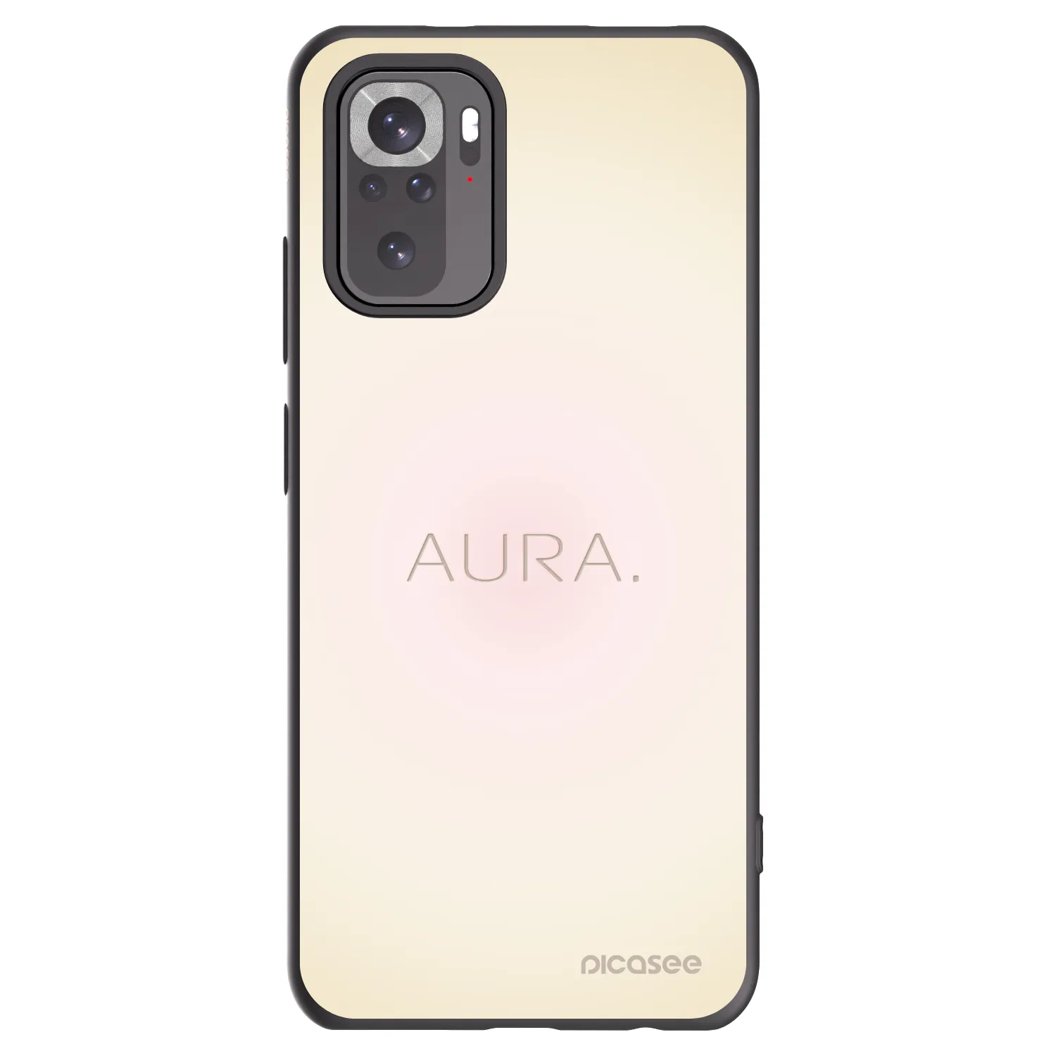 Picasee Xiaomi Redmi Note 10S Hülle - Schwarzes Silikon - Aura