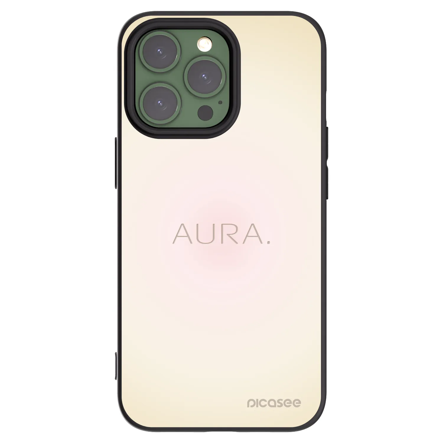 Picasee Apple iPhone 13 Pro Hülle - Schwarzes Silikon - Aura
