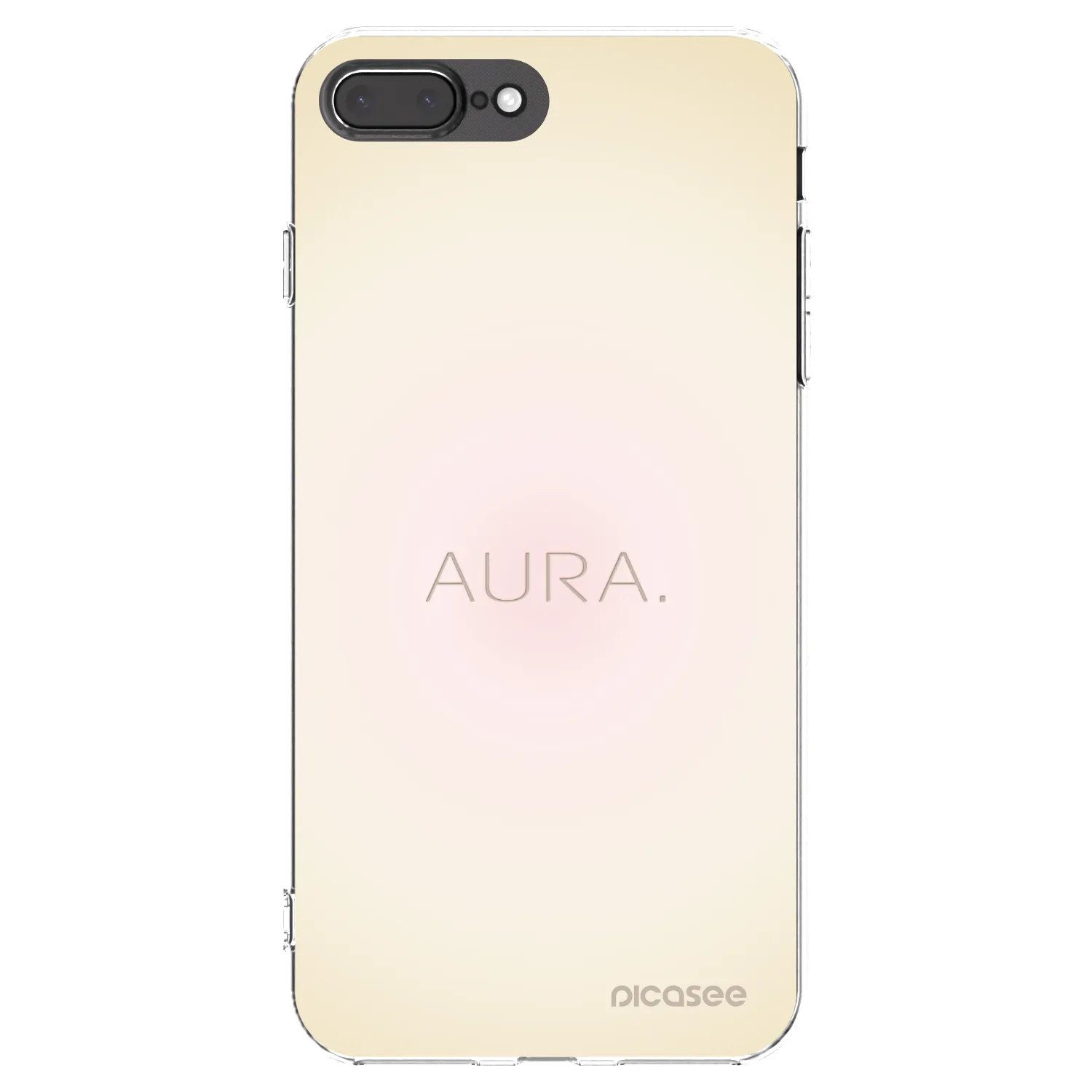 Picasee Apple iPhone 7 Plus Hülle - Transparentes Silikon - Aura