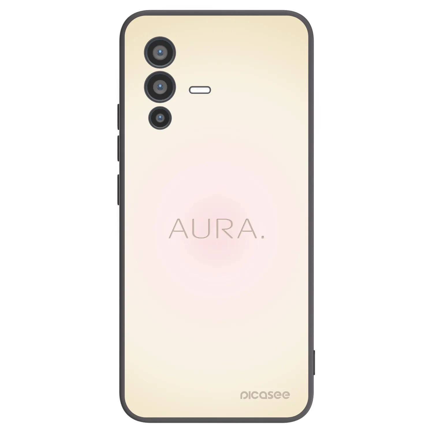 Picasee Vivo V23 5G Hülle - Schwarzes Silikon - Aura