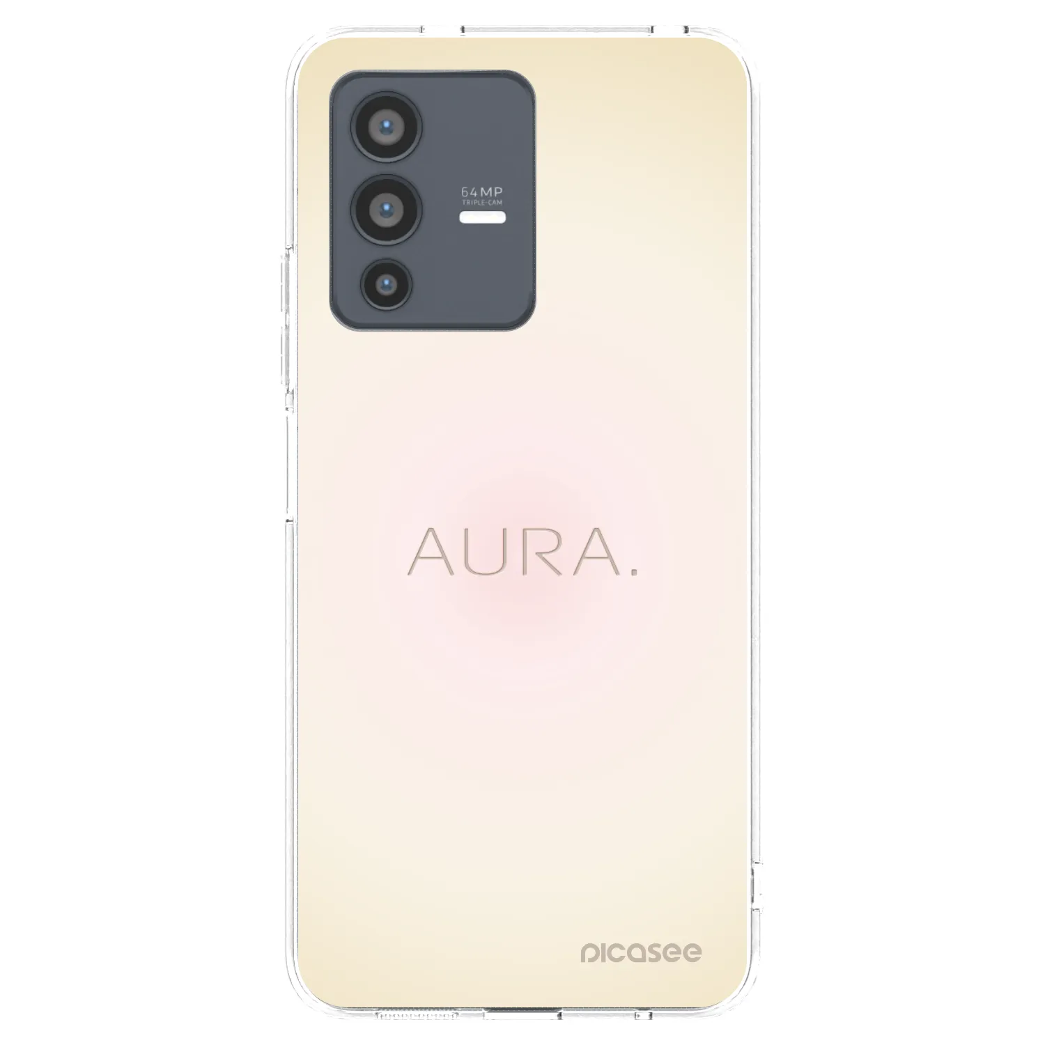 Picasee Vivo V23 5G Hülle - Transparentes Silikon - Aura