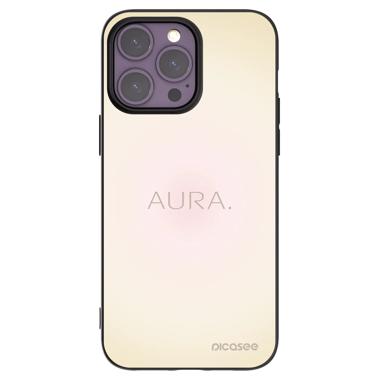 Picasee Apple iPhone 14 Pro Max Hülle - Schwarzes Silikon - Aura