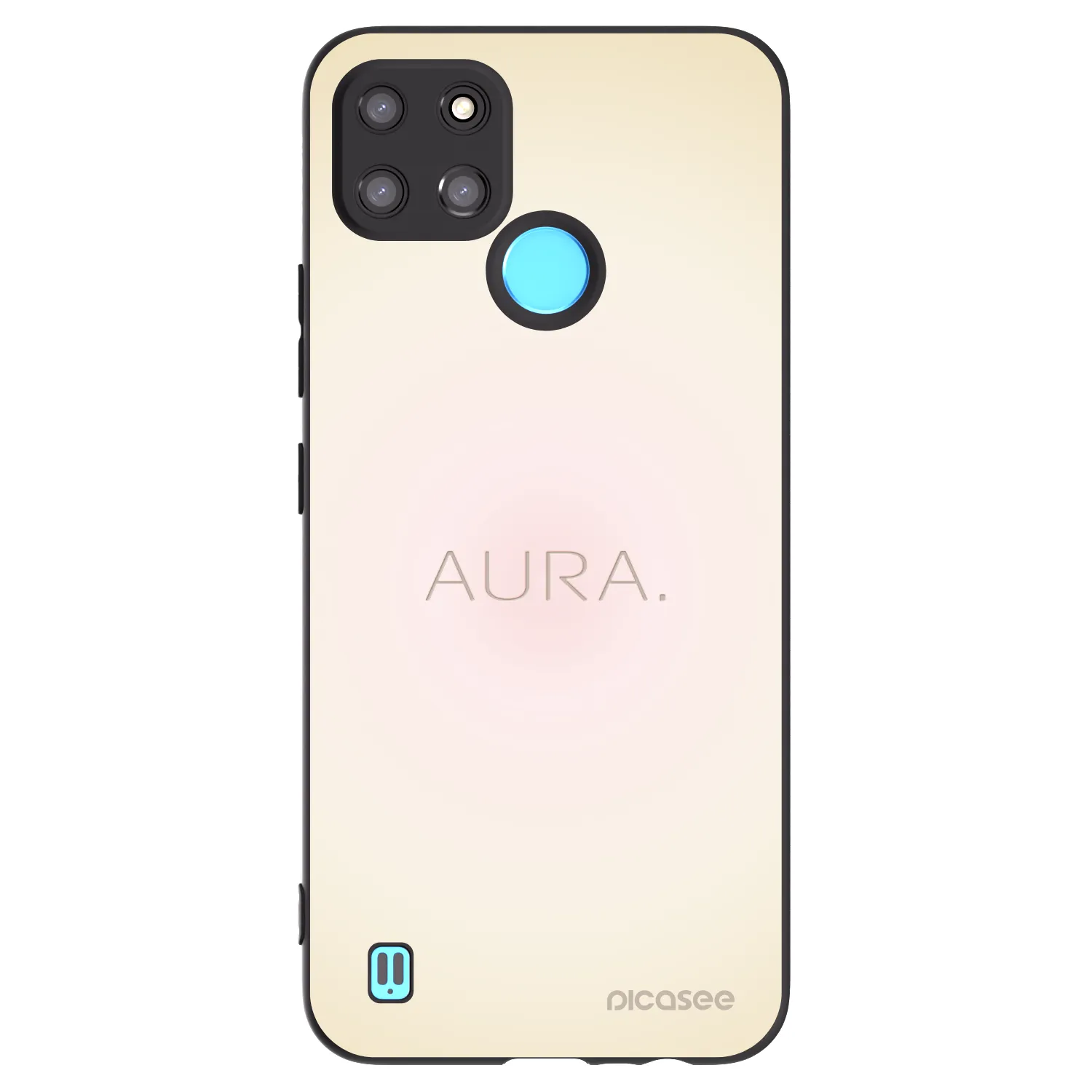 Picasee Realme C21Y Hülle - Schwarzes Silikon - Aura