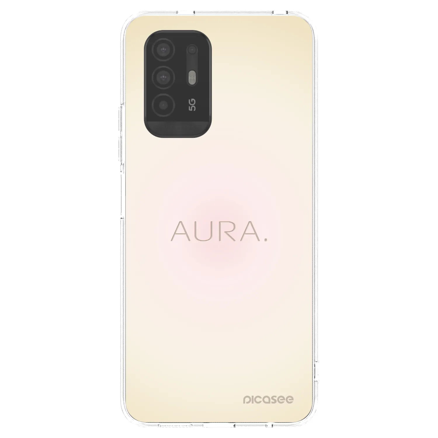 Picasee OPPO A94 5G Hülle - Transparentes Silikon - Aura