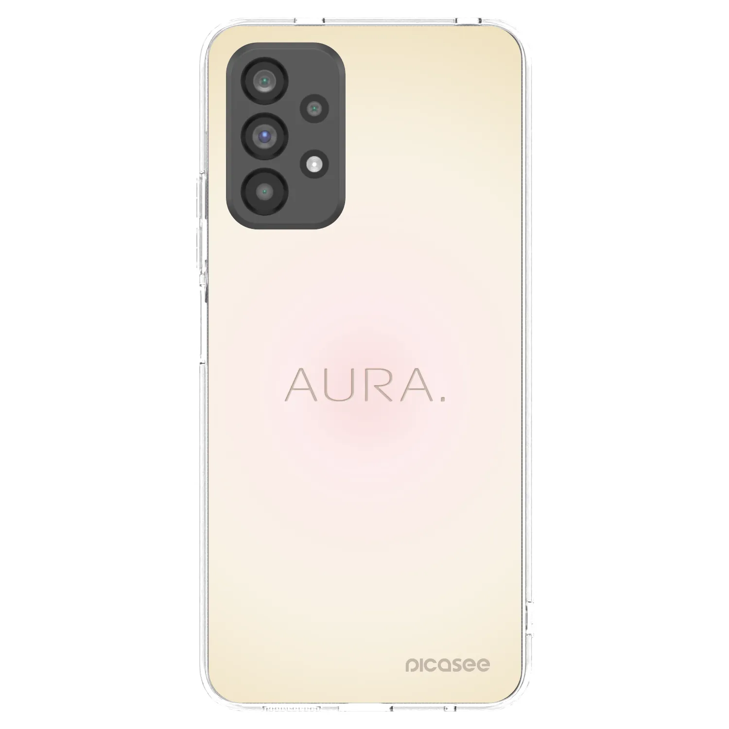 Picasee Samsung Galaxy A73 5G Hülle - Transparentes Silikon - Aura