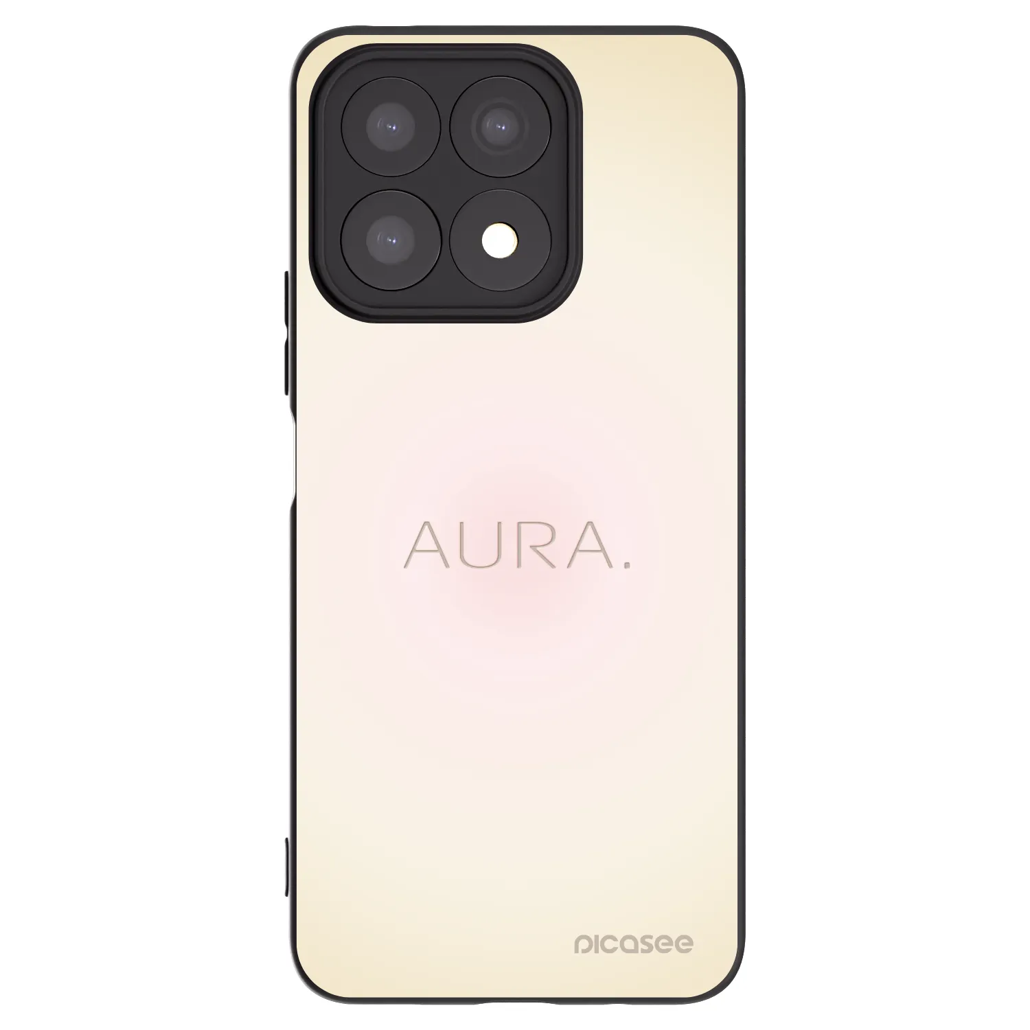 Picasee Honor X8a Hülle - Schwarzes Silikon - Aura