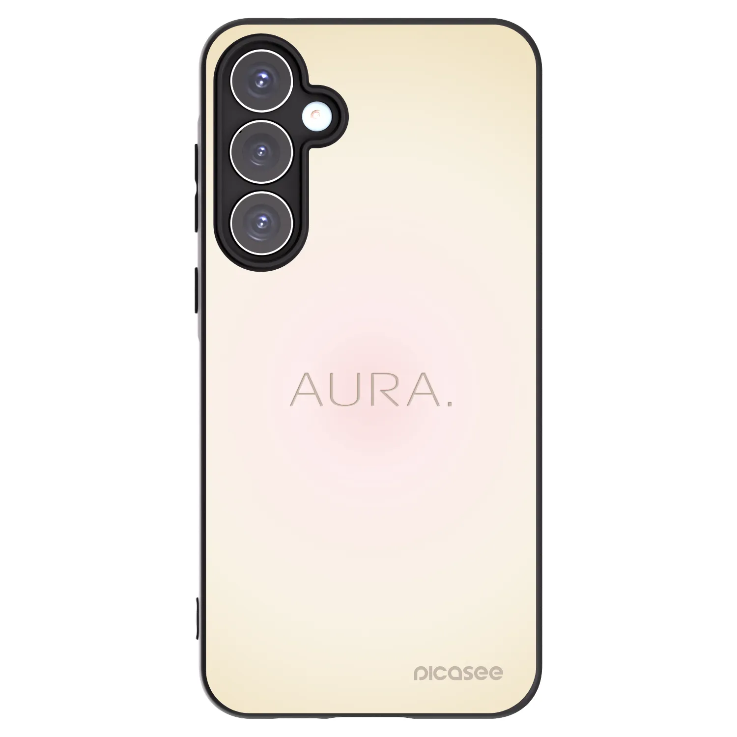 Picasee Samsung Galaxy A55 5G A556B Hülle - Schwarzes Silikon - Aura