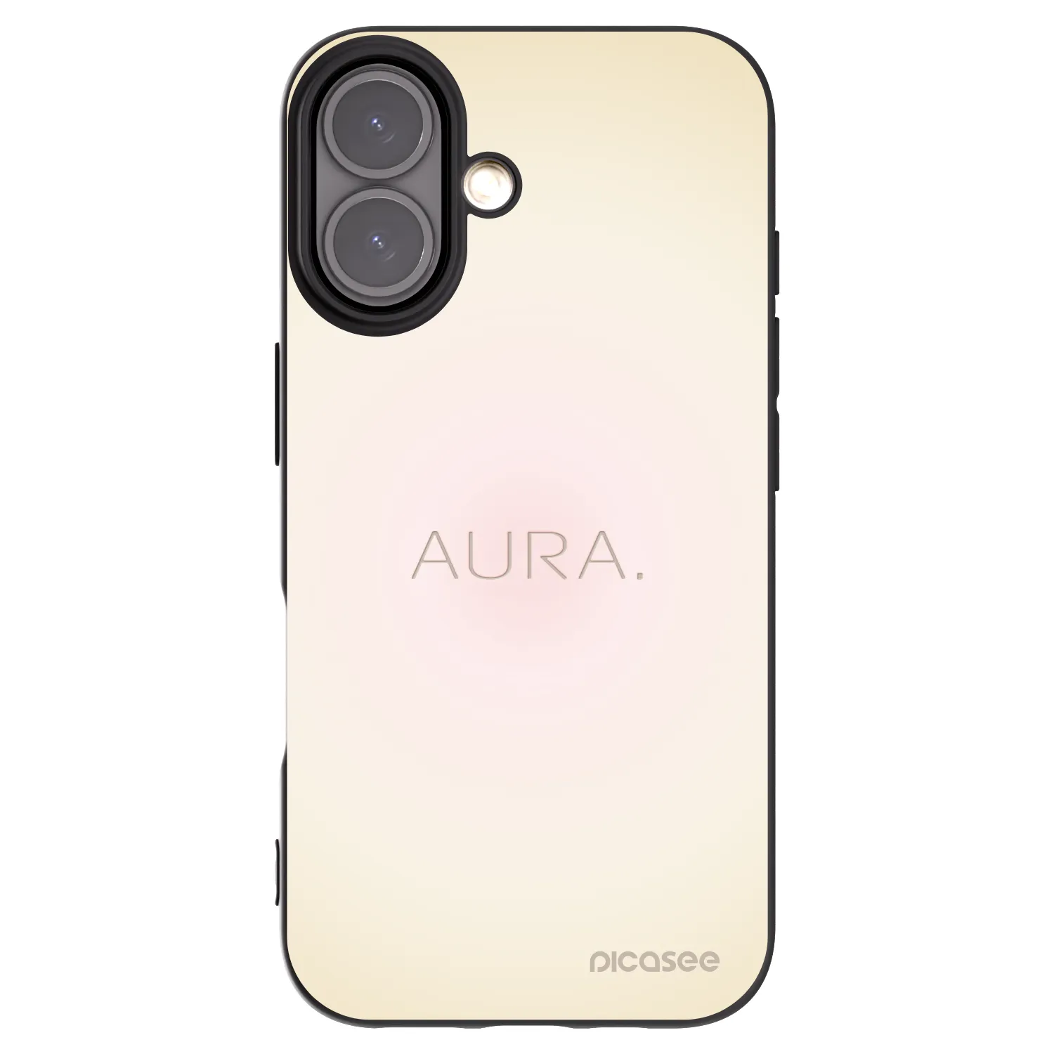 Picasee Apple iPhone 16 Hülle - Schwarzes Silikon - Aura