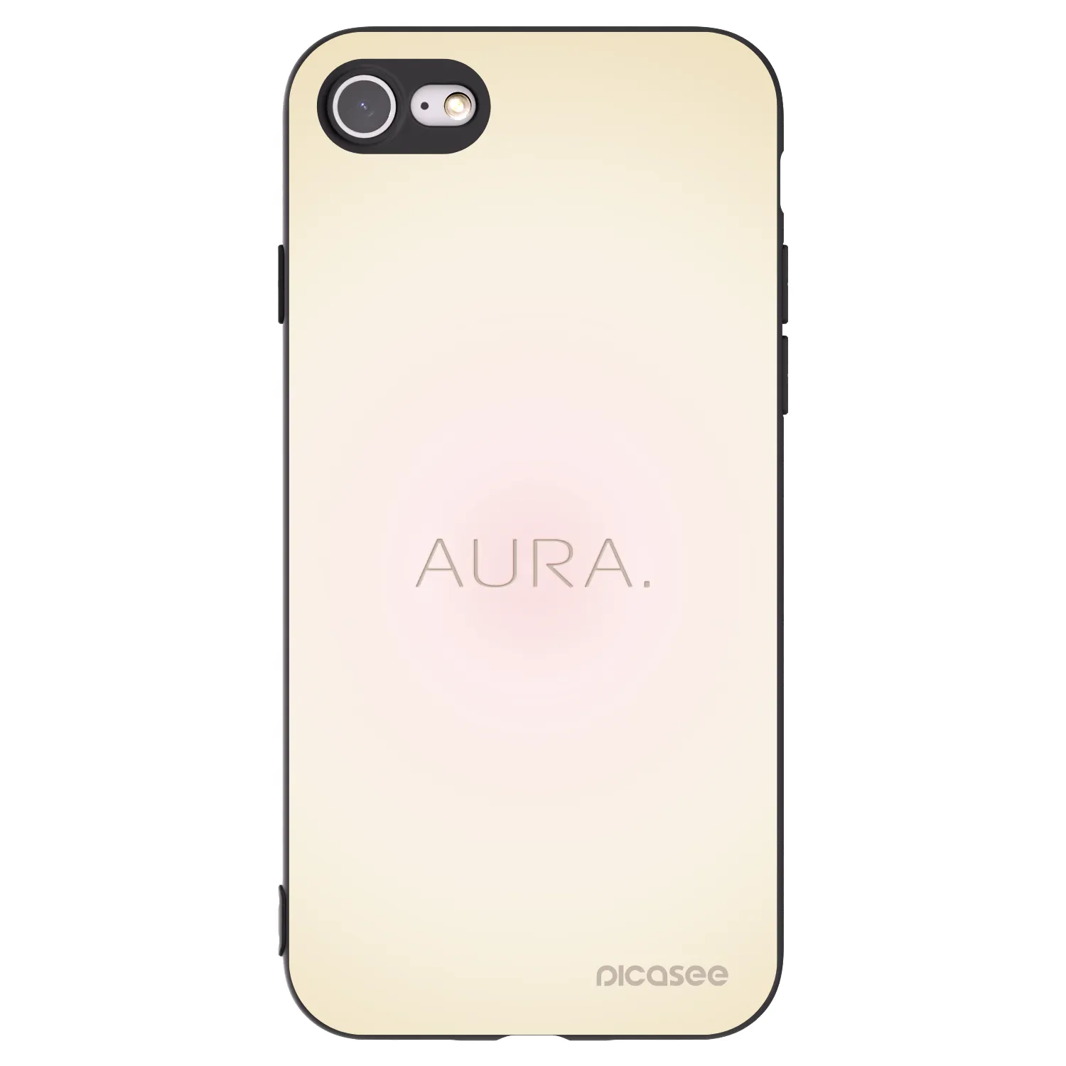 Picasee Apple iPhone 8 Hülle - Schwarzes Silikon - Aura