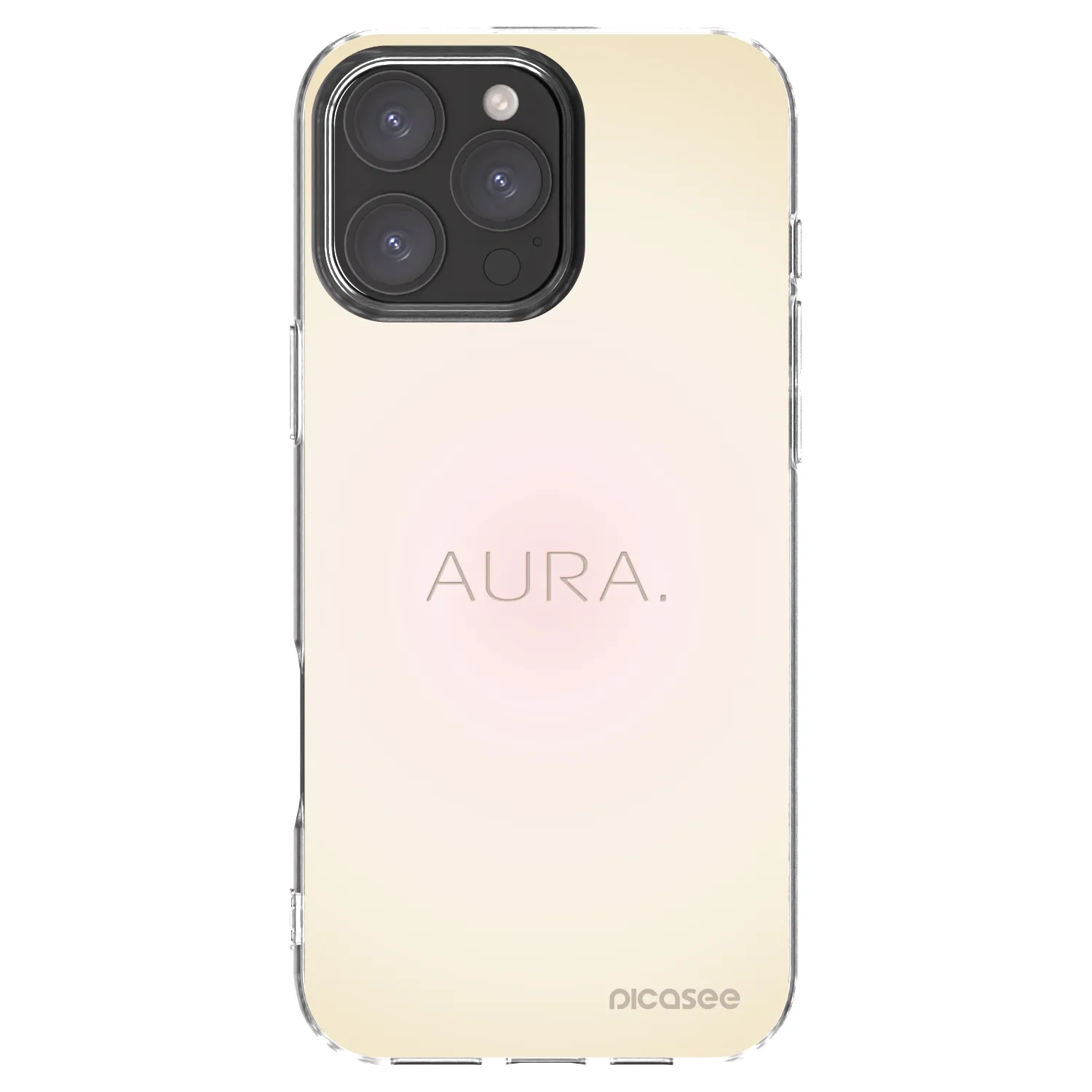Picasee Apple iPhone 16 Pro Max Hülle - Transparentes Silikon - Aura
