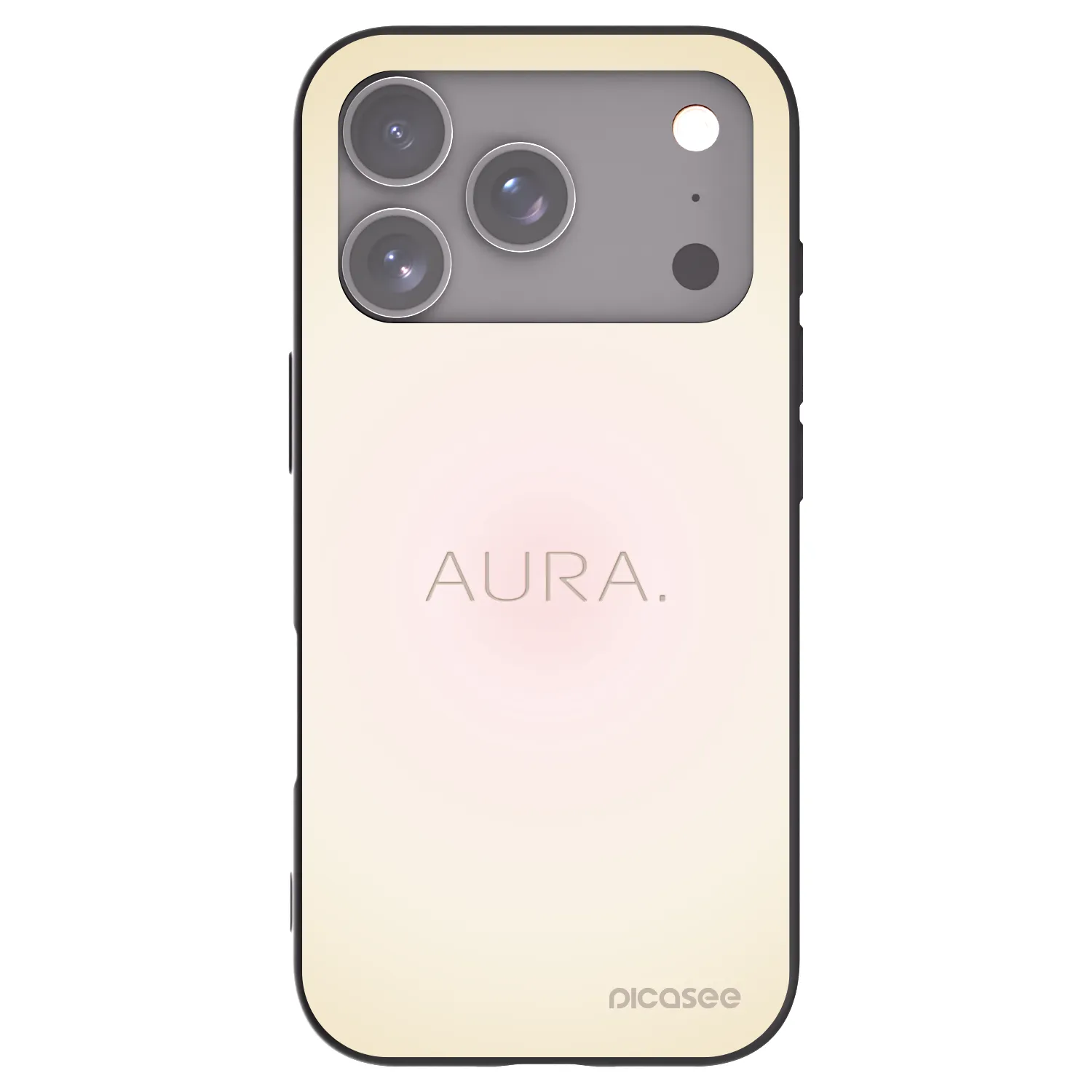 Picasee Apple iPhone 17 Pro Hülle - Schwarzes Silikon - Aura