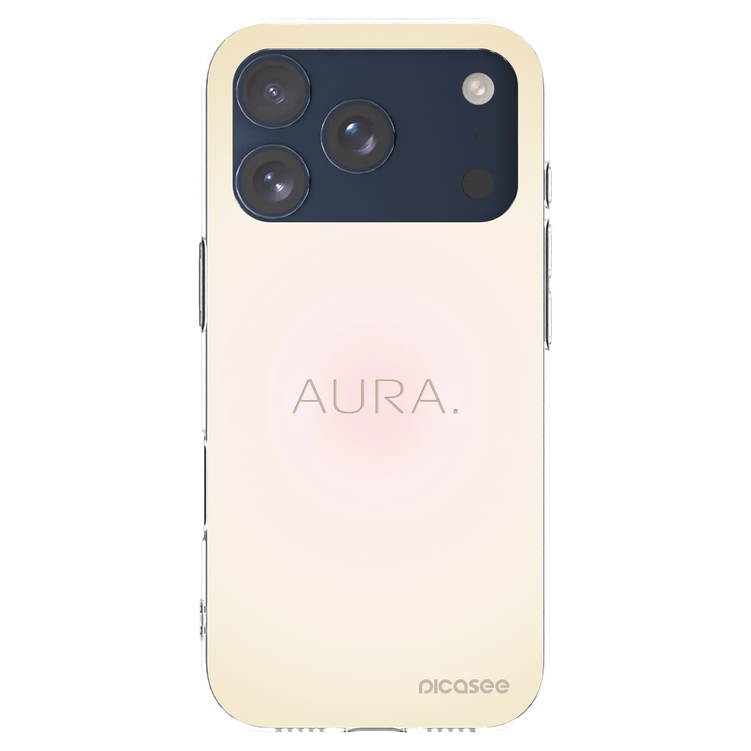 Picasee Apple iPhone 17 Pro Hülle - Transparentes Silikon - Aura