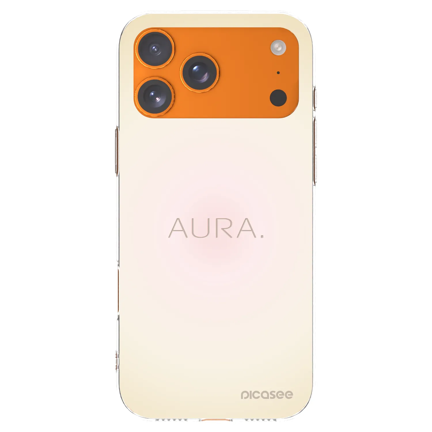 Picasee Apple iPhone 17 Pro Max Hülle - Transparentes Silikon - Aura
