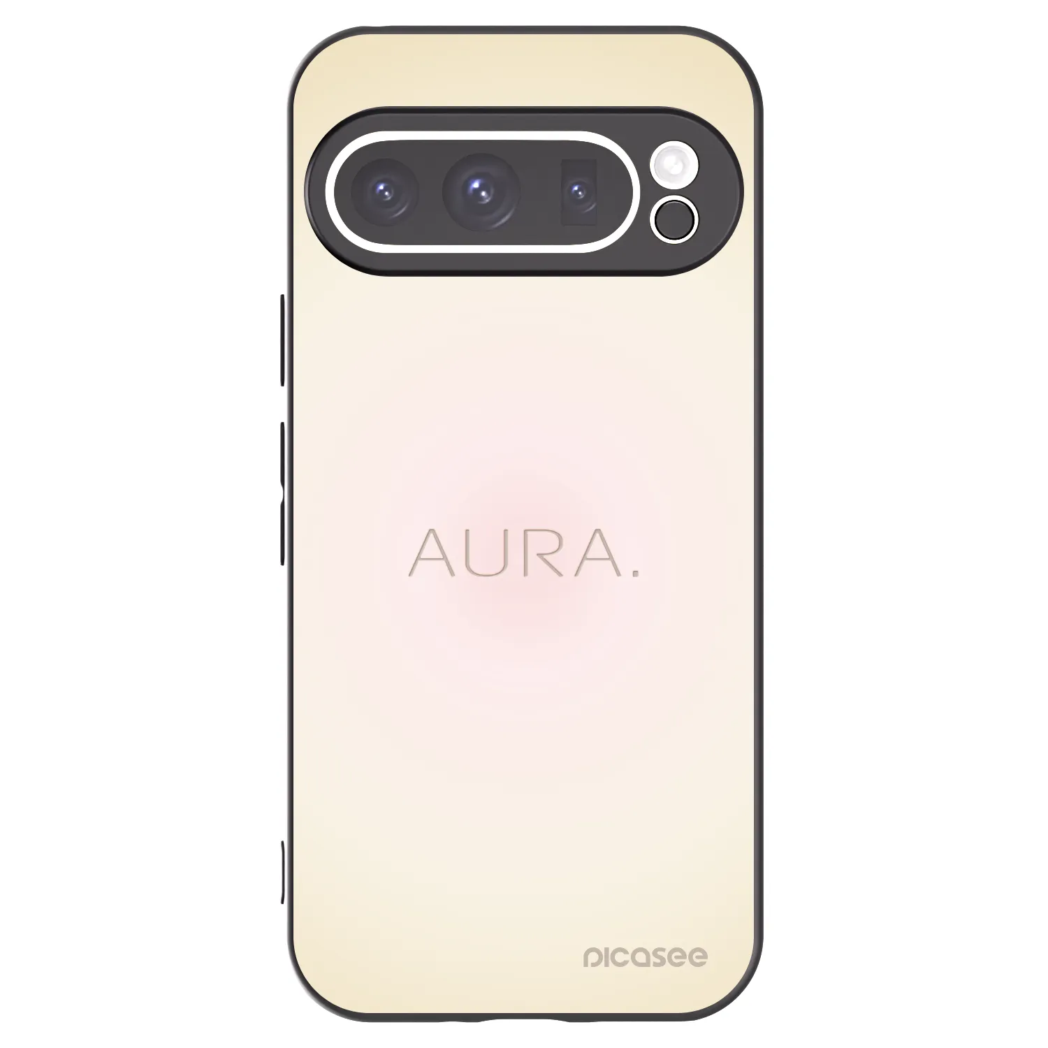 Picasee Google Pixel 9 Pro XL Hülle - Schwarzes Silikon - Aura