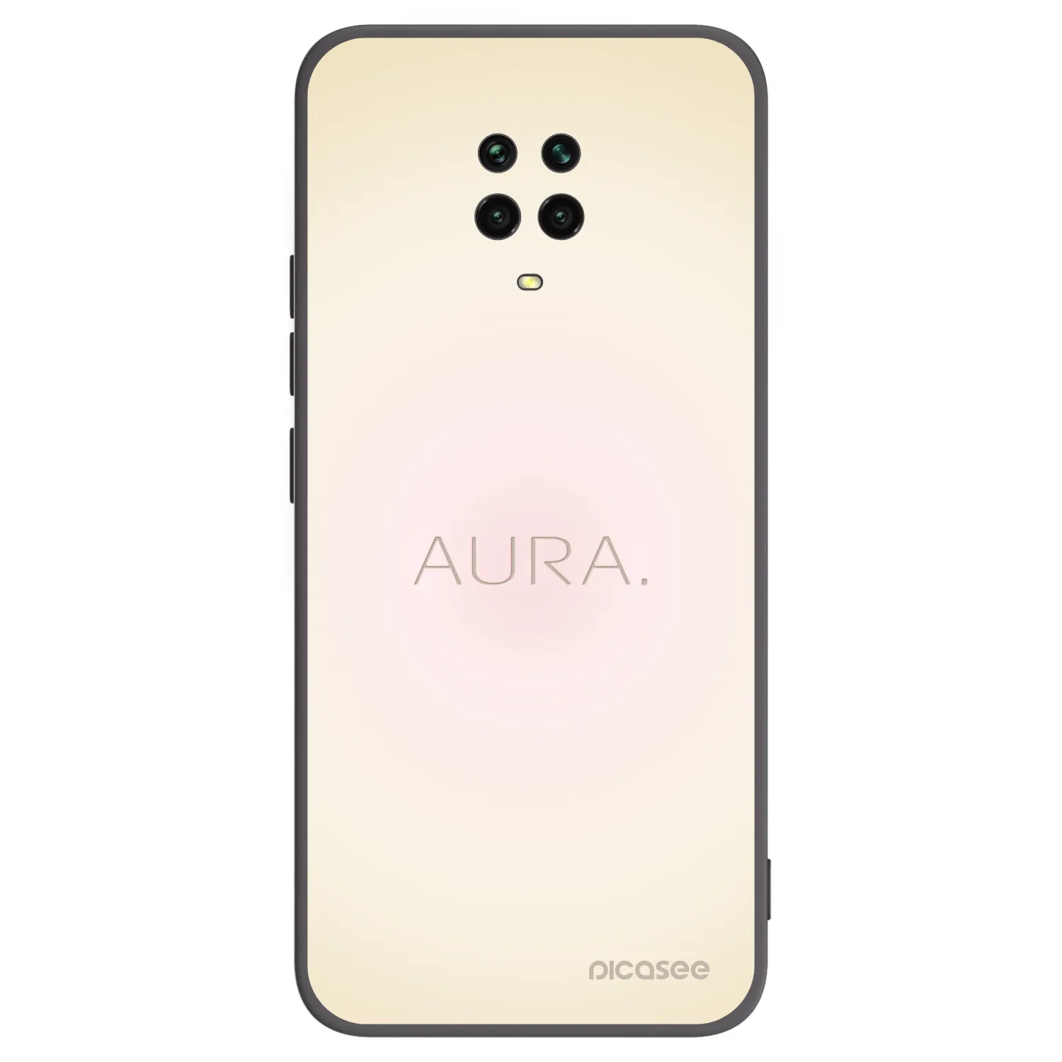 Picasee Xiaomi Redmi Note 9 Pro Hülle - Schwarzes Silikon - Aura