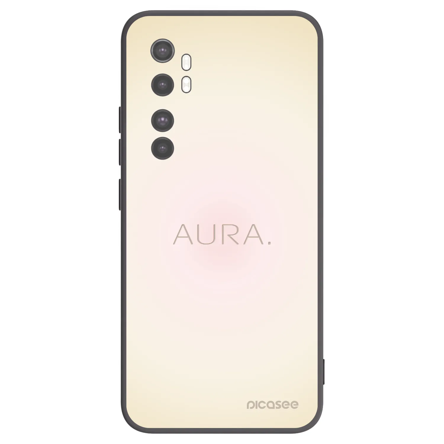 Picasee Xiaomi Mi Note 10 Lite Hülle - Schwarzes Silikon - Aura