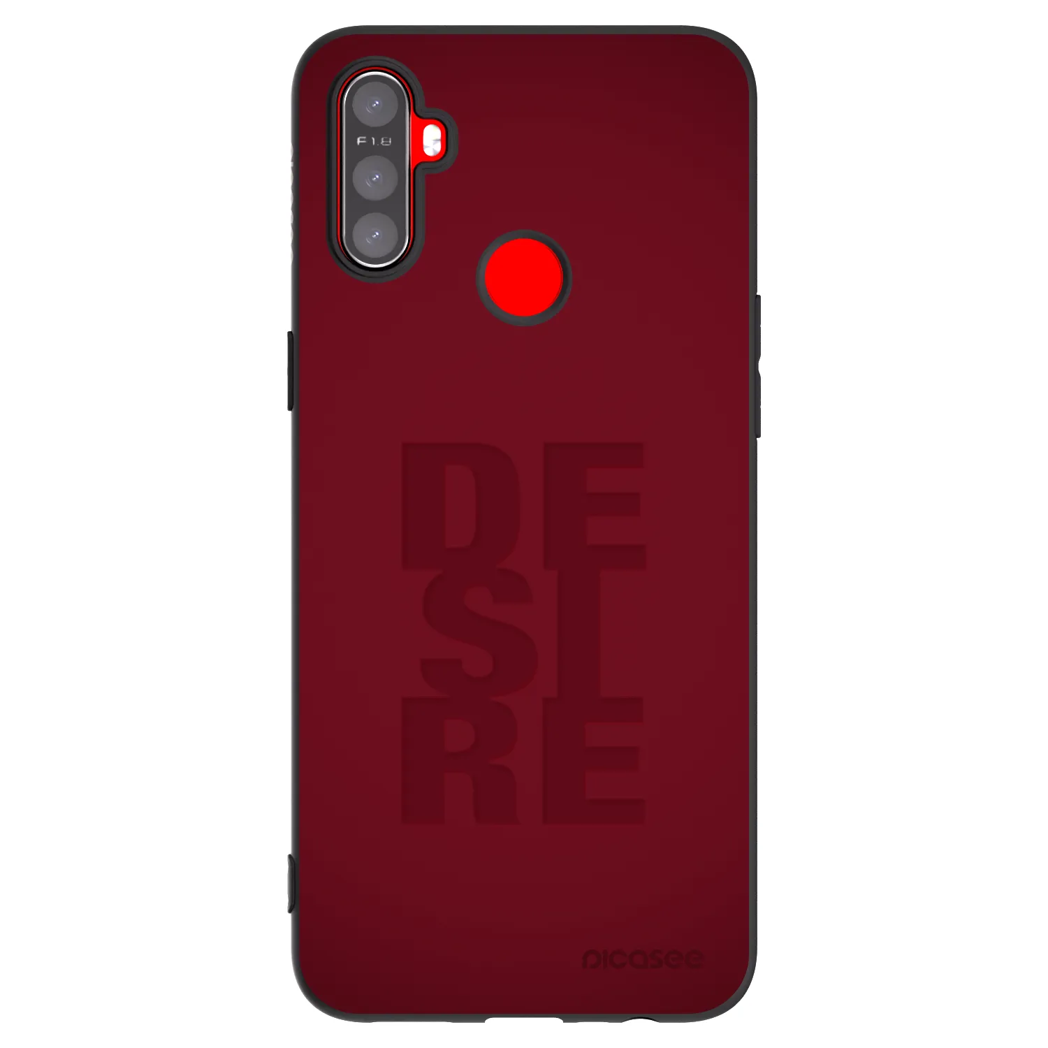 Picasee Realme C3 Hülle - Schwarzes Silikon - Desire