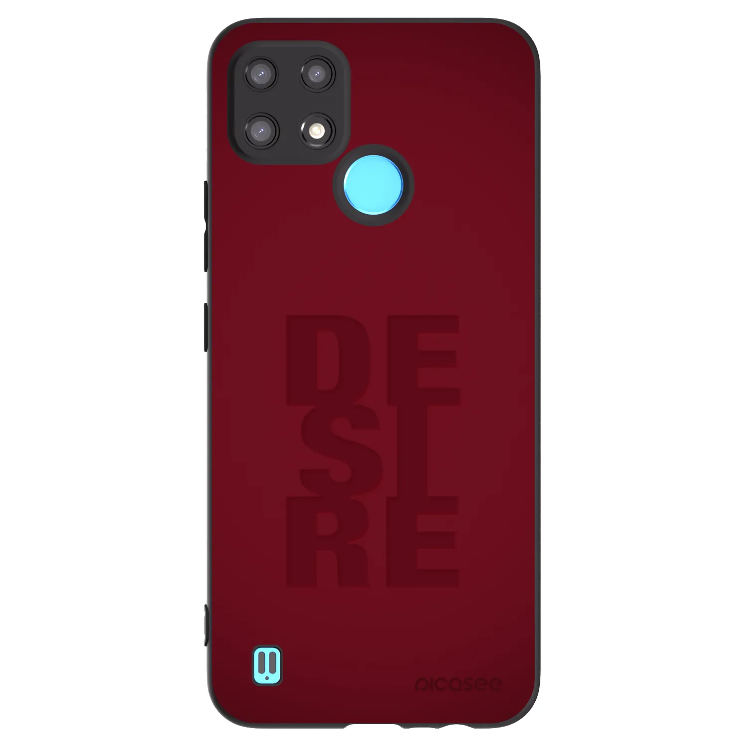 Picasee Realme C21 Hülle - Schwarzes Silikon - Desire