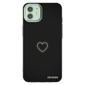 Picasee Apple iPhone 12 Hülle - Transparentes Silikon - Heart