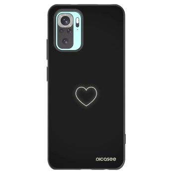 Picasee Xiaomi Redmi Note 10 Pro Hülle - Schwarzes Silikon - Heart