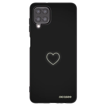 Picasee Samsung Galaxy M12 M127F Hülle - Schwarzes Silikon - Heart