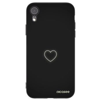 Picasee Apple iPhone XR Hülle - Schwarzes Silikon - Heart