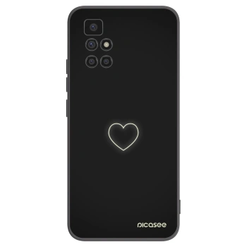Picasee Xiaomi Redmi 10 Hülle - Schwarzes Silikon - Heart