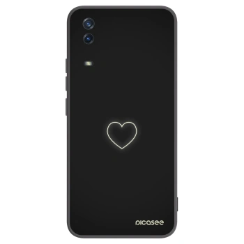 Picasee Vivo Y11s Hülle - Schwarzes Silikon - Heart