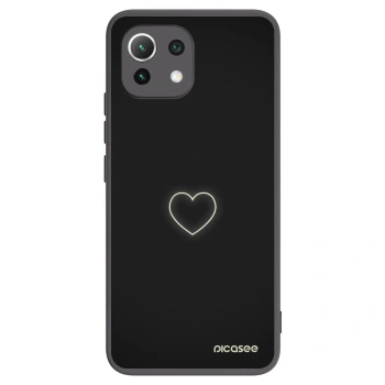 Picasee Xiaomi 11 Lite 5G NE Hülle - Schwarzes Silikon - Heart