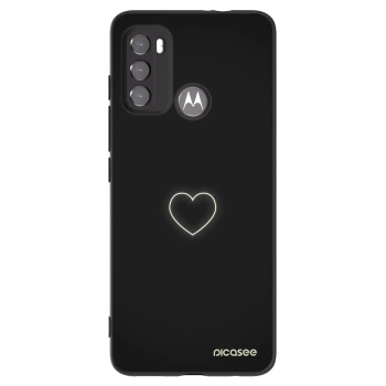 Picasee Motorola Moto G60 Hülle - Schwarzes Silikon - Heart