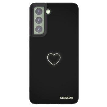 Picasee Samsung Galaxy S21 FE 5G Hülle - Schwarzes Silikon - Heart