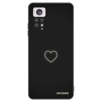 Picasee Xiaomi Redmi Note 11 Hülle - Schwarzes Silikon - Heart