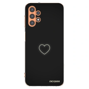 Picasee Samsung Galaxy A13 4G A135 Hülle - Transparentes Silikon - Heart