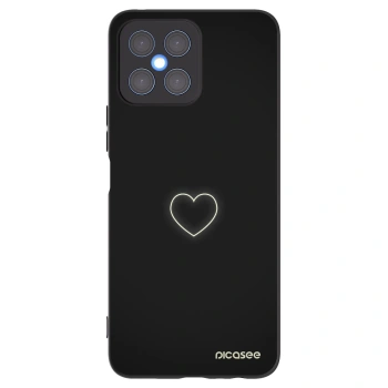 Picasee Honor X8 4G Hülle - Schwarzes Silikon - Heart