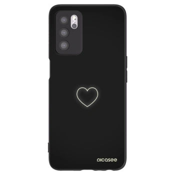 Picasee OPPO A16s Hülle - Schwarzes Silikon - Heart