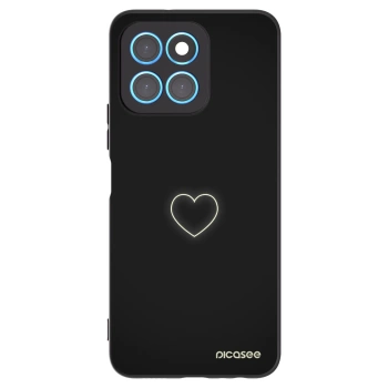 Picasee Honor X8 5G Hülle - Schwarzes Silikon - Heart