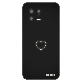 Picasee Xiaomi 13 Hülle - Schwarzes Silikon - Heart