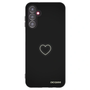 Picasee Samsung Galaxy A14 5G A146P Hülle - Schwarzes Silikon - Heart
