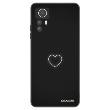 Picasee Xiaomi Redmi Note 12S Hülle - Schwarzes Silikon - Heart