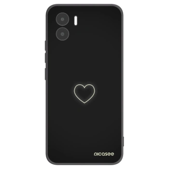 Picasee Xiaomi Redmi A2 Hülle - Schwarzes Silikon - Heart