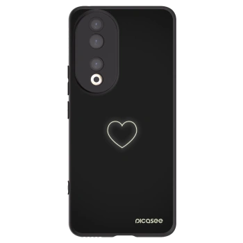 Picasee Honor 90 5G Hülle - Schwarzes Silikon - Heart