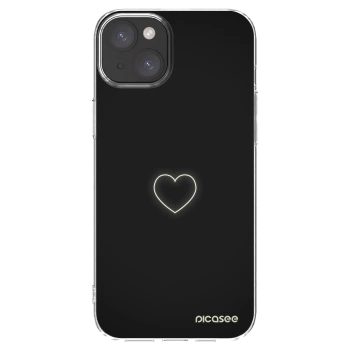 Picasee Apple iPhone 15 Plus Hülle - Transparentes Silikon - Heart