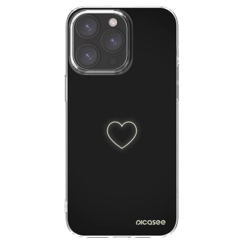 Picasee Apple iPhone 15 Pro Max Hülle - Transparentes Silikon - Heart