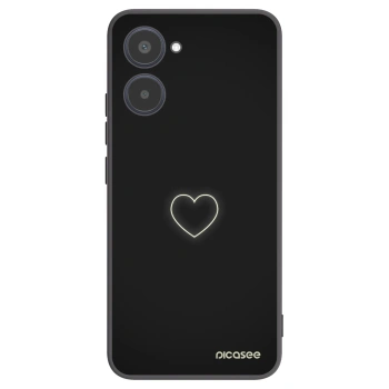 Picasee Realme 10 4G Hülle - Schwarzes Silikon - Heart