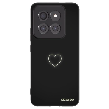 Picasee Xiaomi 14 Pro Hülle - Schwarzes Silikon - Heart