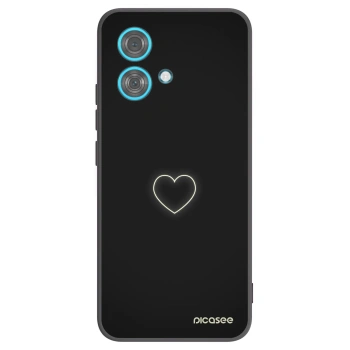 Picasee Motorola Edge 40 Neo Hülle - Schwarzes Silikon - Heart