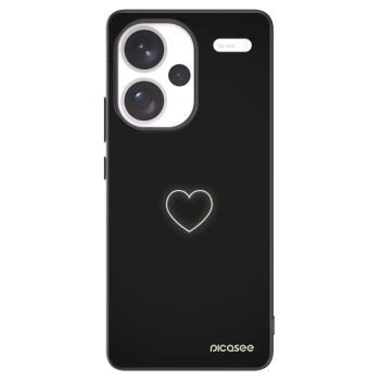 Picasee Xiaomi Redmi Note 13 Pro+ 5G Hülle - Schwarzes Silikon - Heart