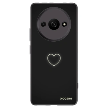 Picasee Xiaomi Redmi A3 Hülle - Schwarzes Silikon - Heart