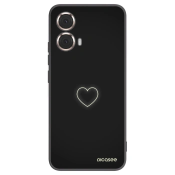Picasee Motorola Moto G85 Hülle - Schwarzes Silikon - Heart
